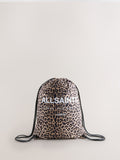 AllSaints leopard print drawstring bag for school, UK version