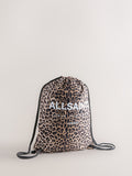 AllSaints leopard print drawstring bag for school, UK version