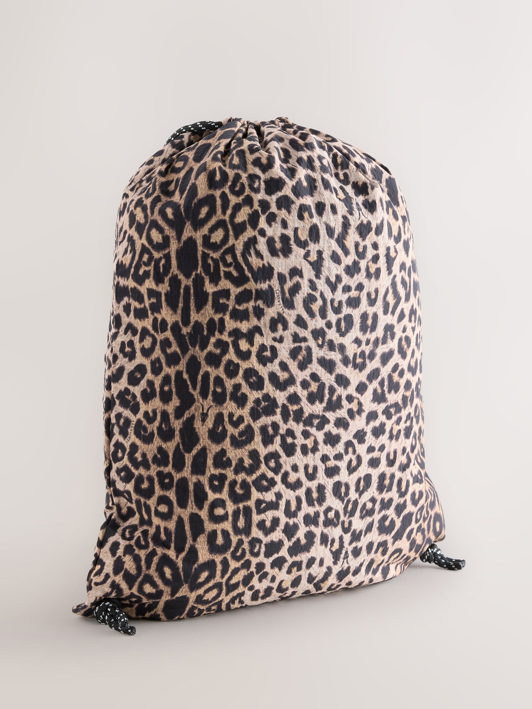 AllSaints leopard print drawstring bag for school, UK version