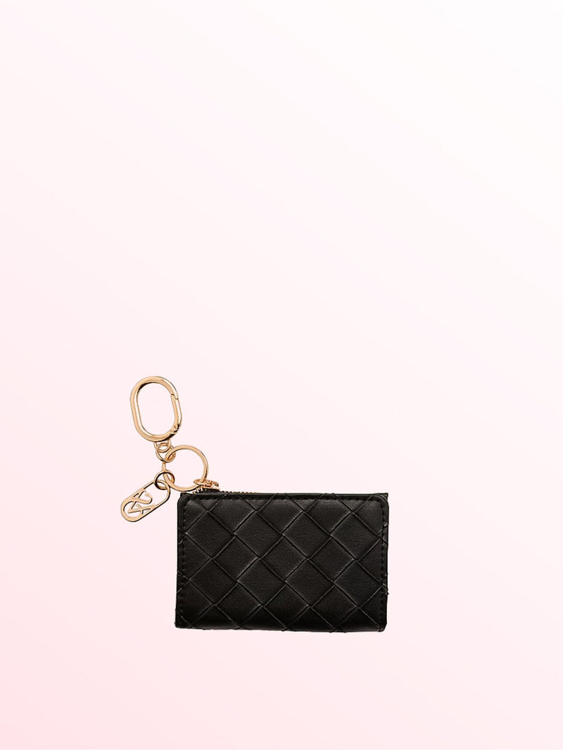 Victoria's Secret Black Foldable Keyring Card Holder