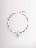 Marc Jacobs silver tone heart lock pendant necklace, imported from the UK