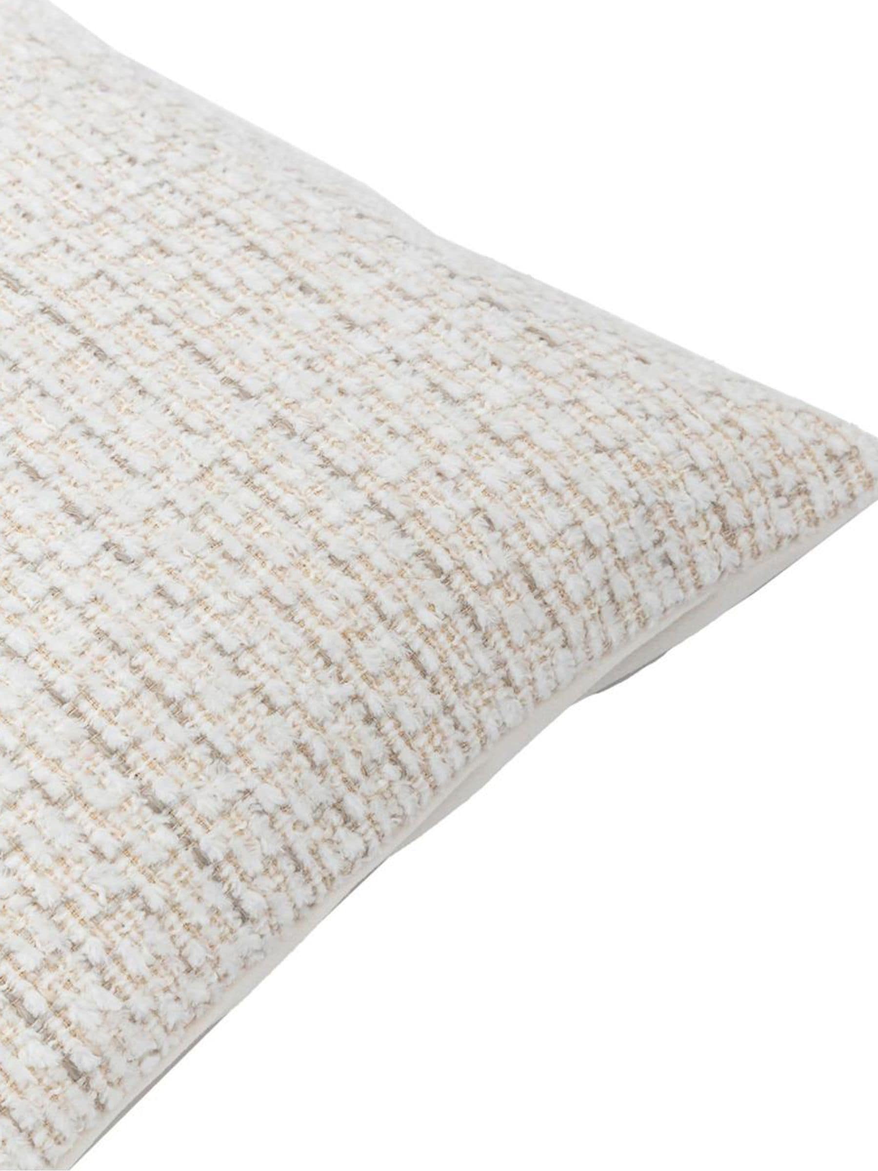 Gallery Home cream chenille cushion 55cm, imported from the UK