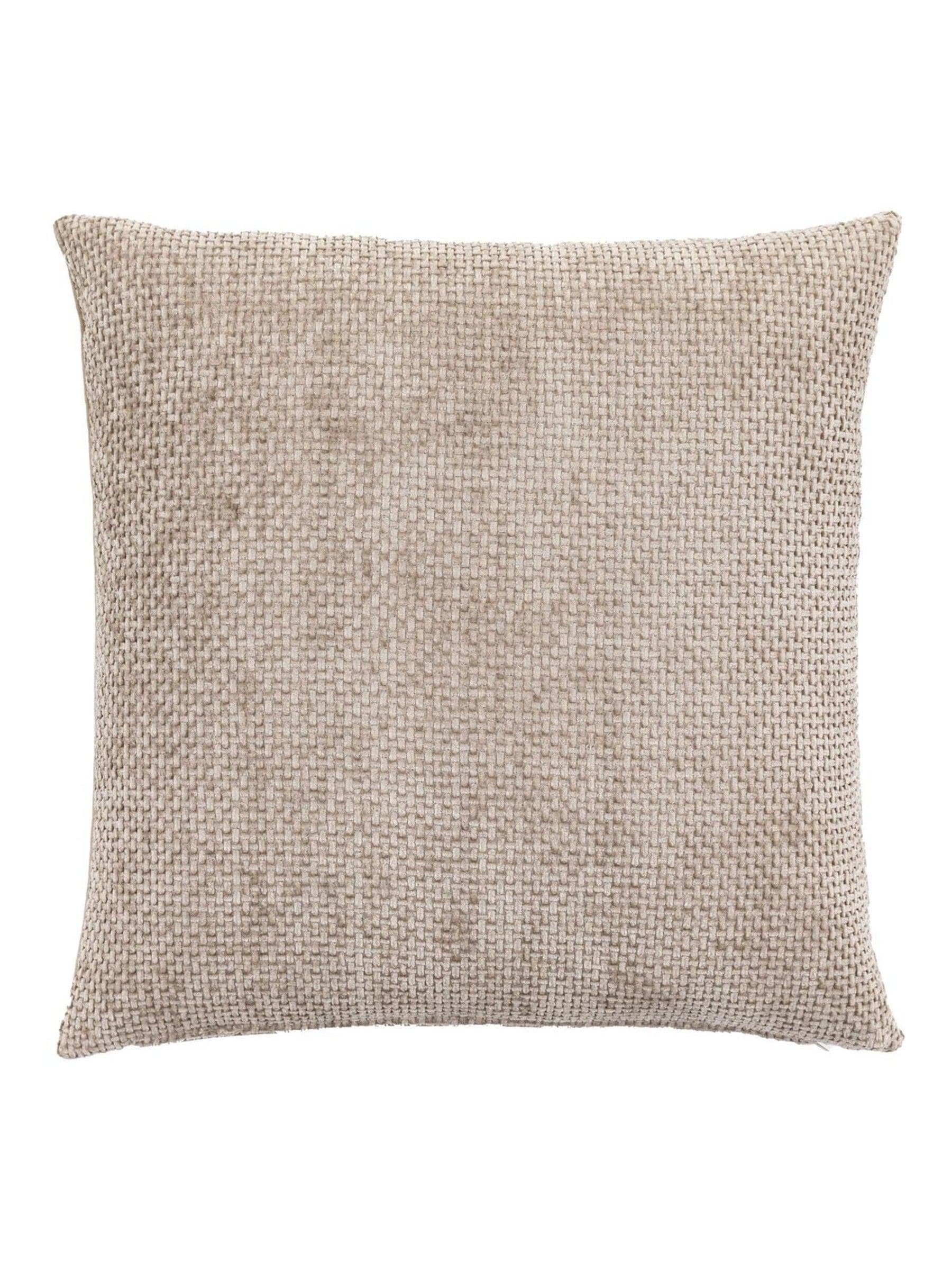 Gallery Home cream basketweave chenille cushions 45x45cm, UK version