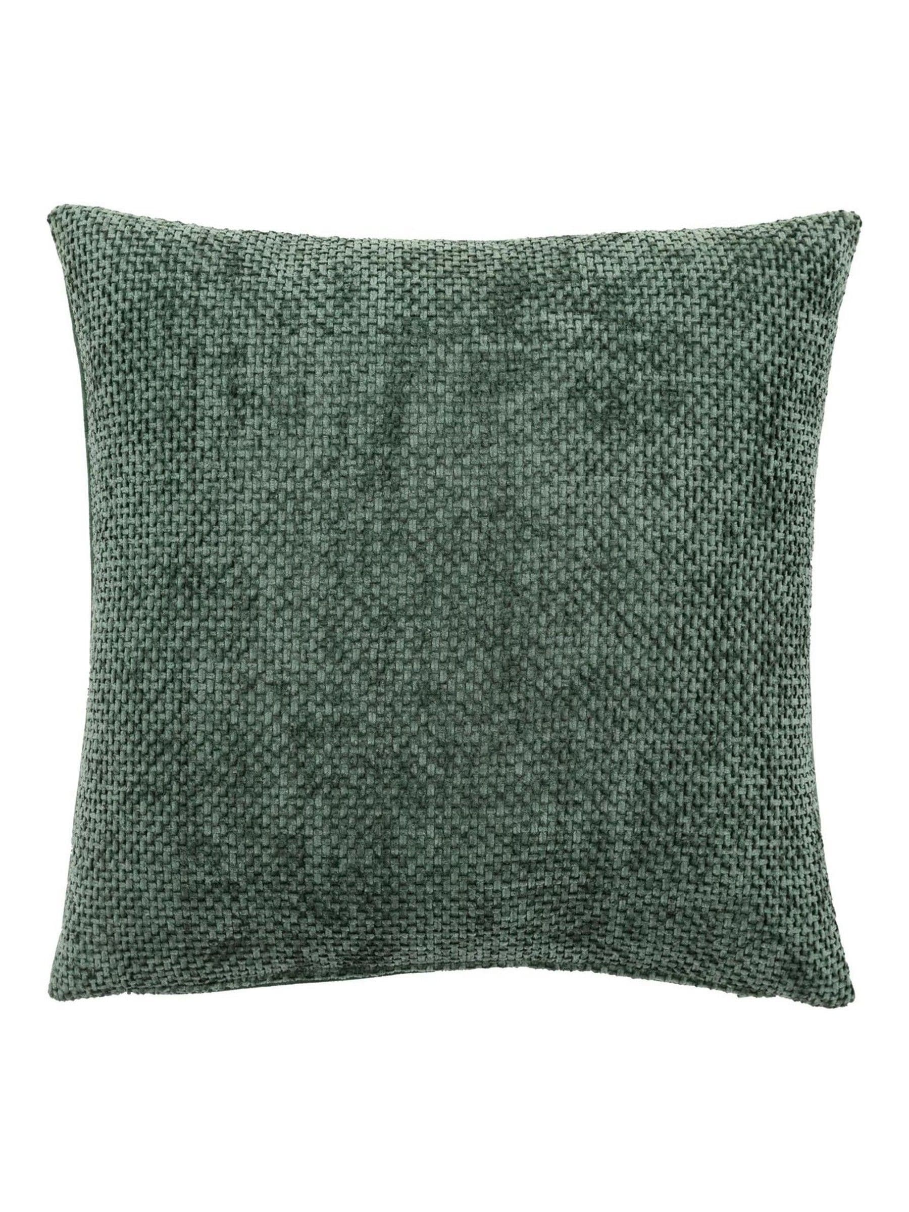 Gallery Home green basketweave chenille cushions - British product