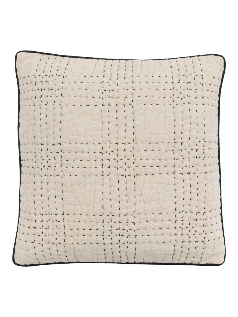 Gallery Home beige stitched cushion 50x50cm (British brand)