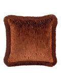 Gallery Home red cut velvet fringe cushion 50cm - British product