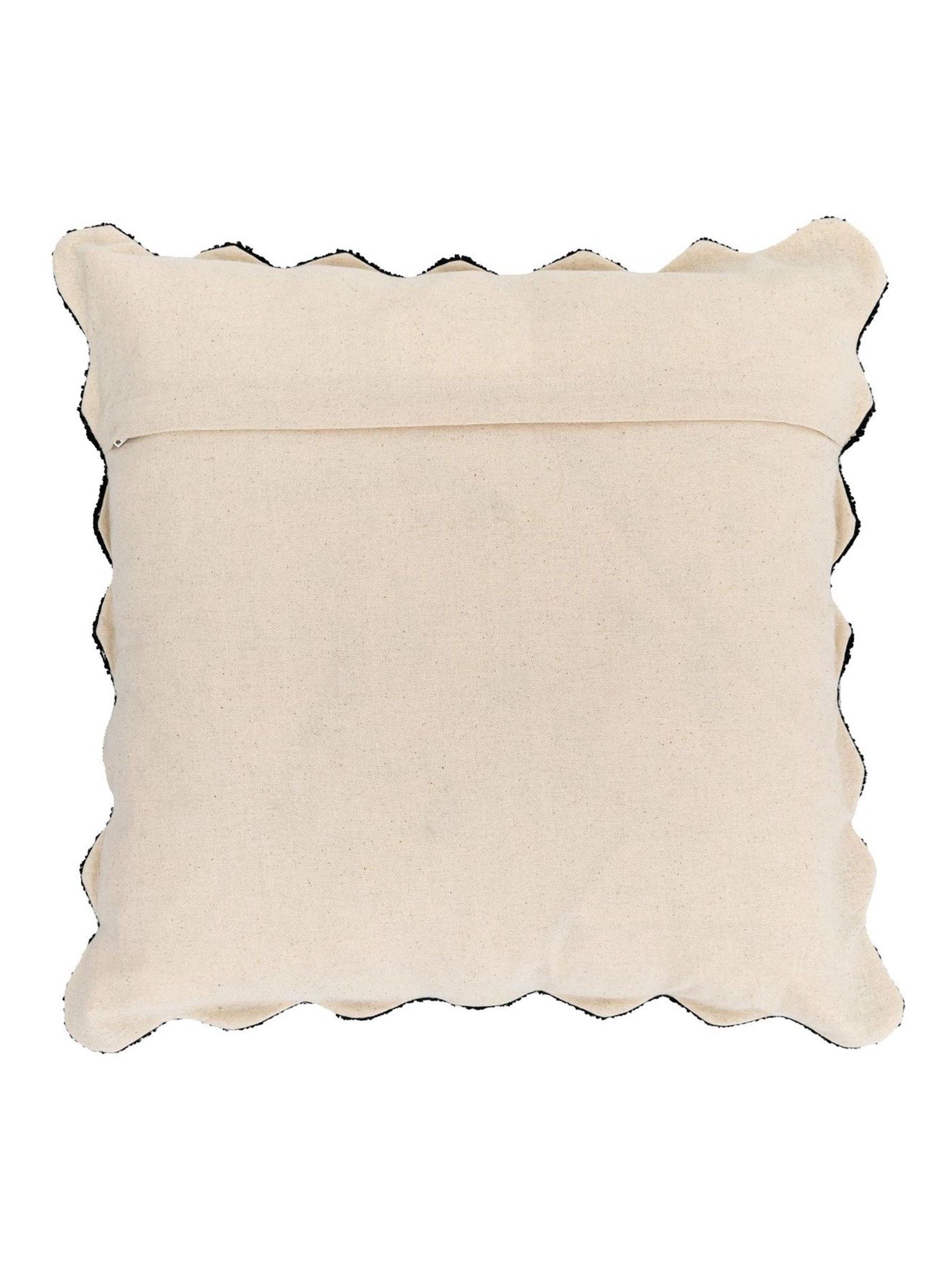 Gallery Home black wavy textured cushion 45cm, imported from the UK