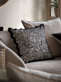 Gallery Home black wavy textured cushion 45cm, imported from the UK