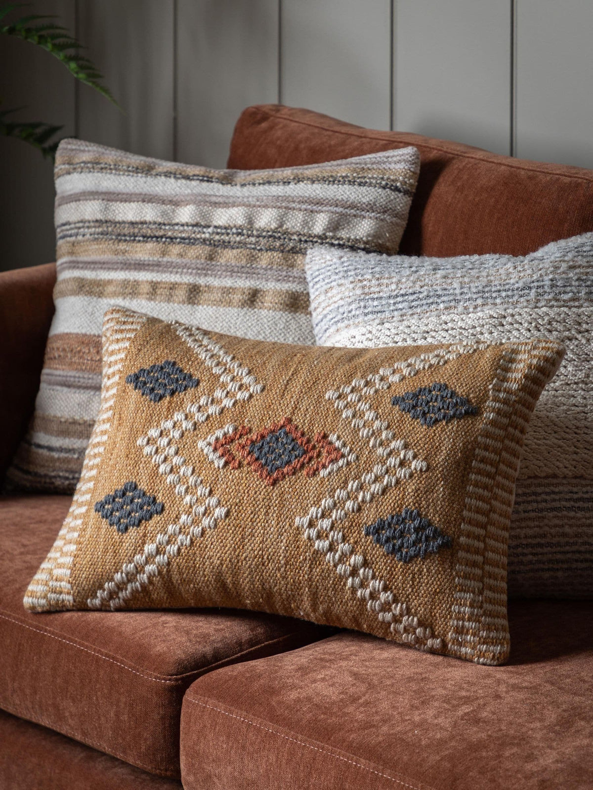 Gallery Home Natural Geo Woven Cushion