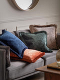 Gallery Home grey velvet cushion 50x50cm (British brand)