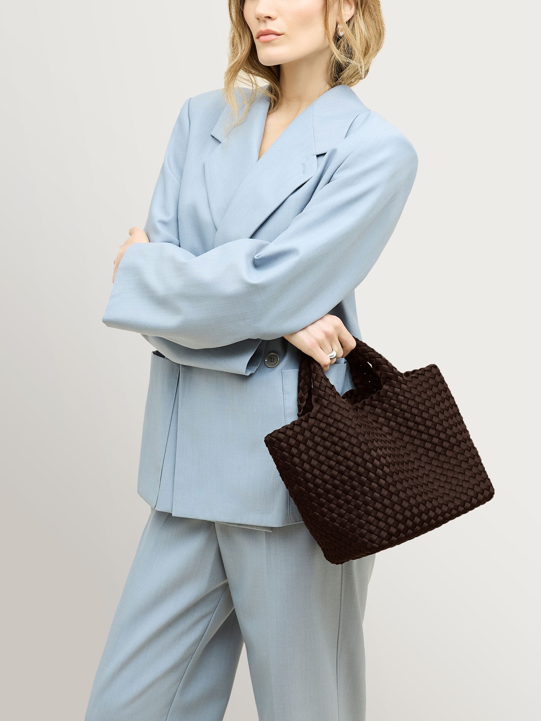 NAGHEDI Chocolate Brown Small ST Barths Tote Bag