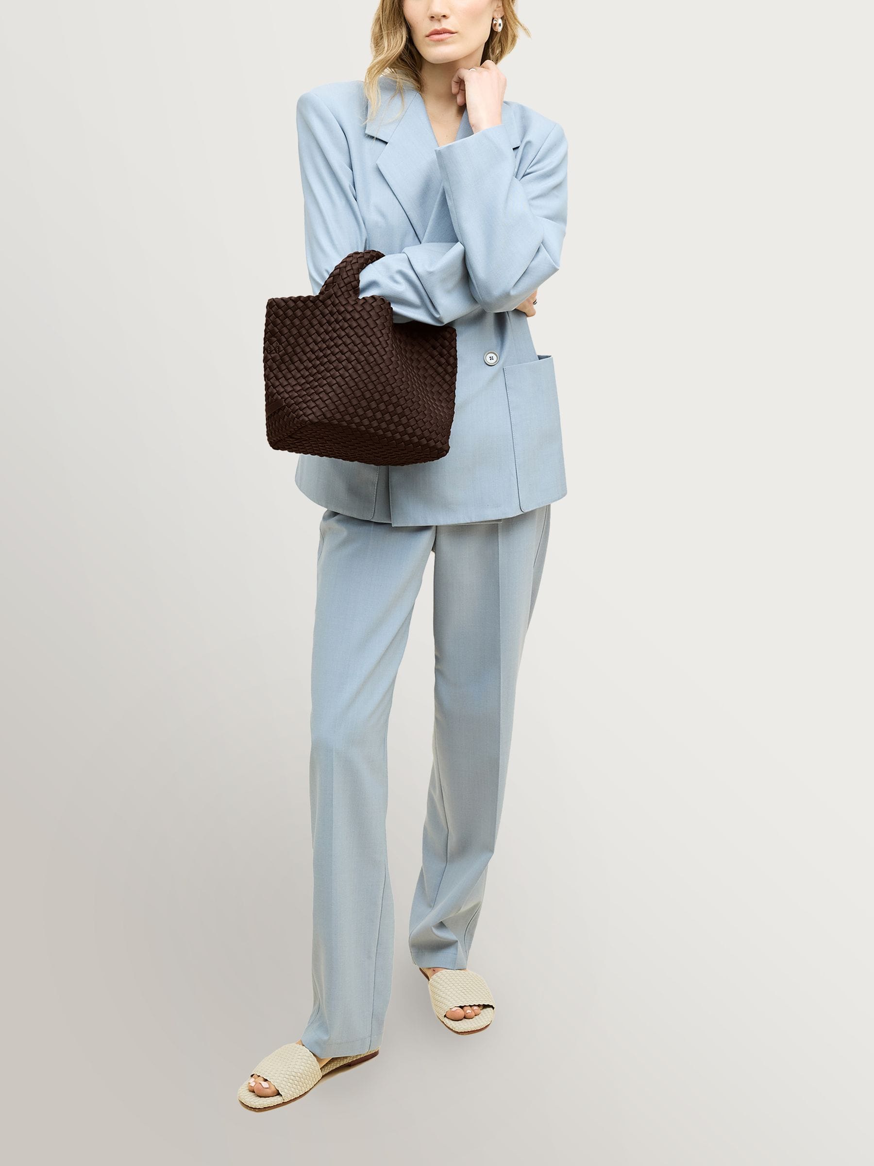 NAGHEDI Chocolate Brown Small ST Barths Tote Bag