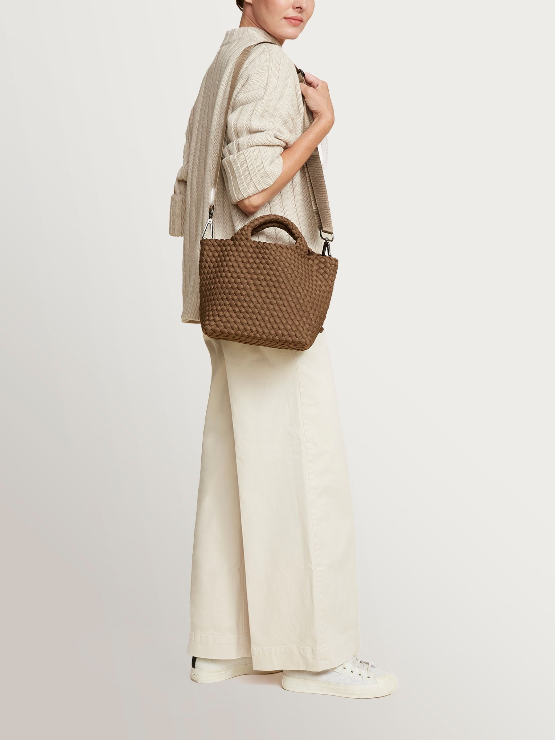 NAGHEDI Mink Brown Small ST Barths Tote Bag