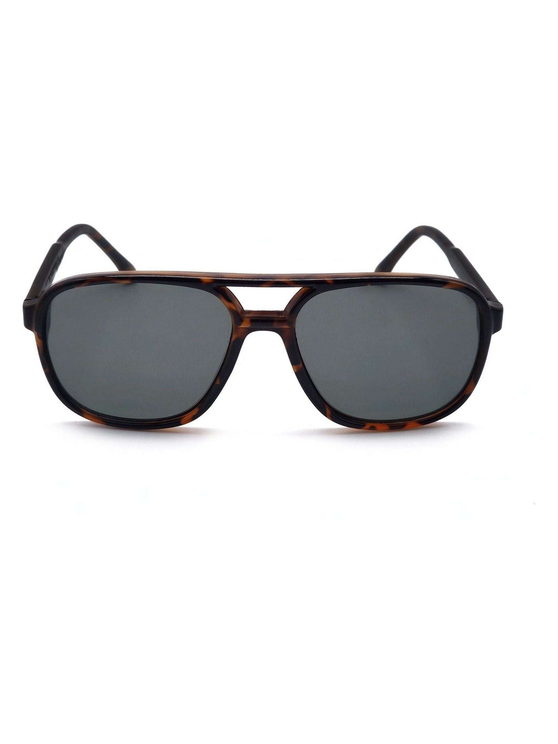 Storm brown plastic oblong pilot sunglasses (British brand)