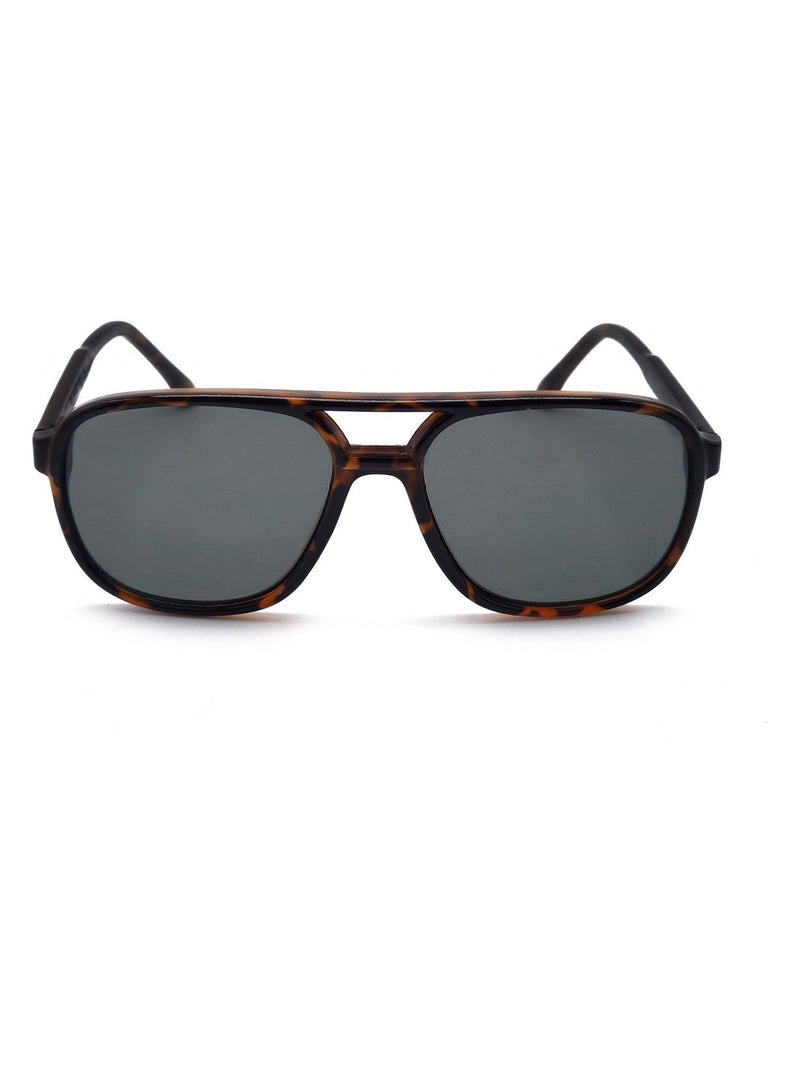 Storm brown plastic oblong pilot sunglasses (British brand)