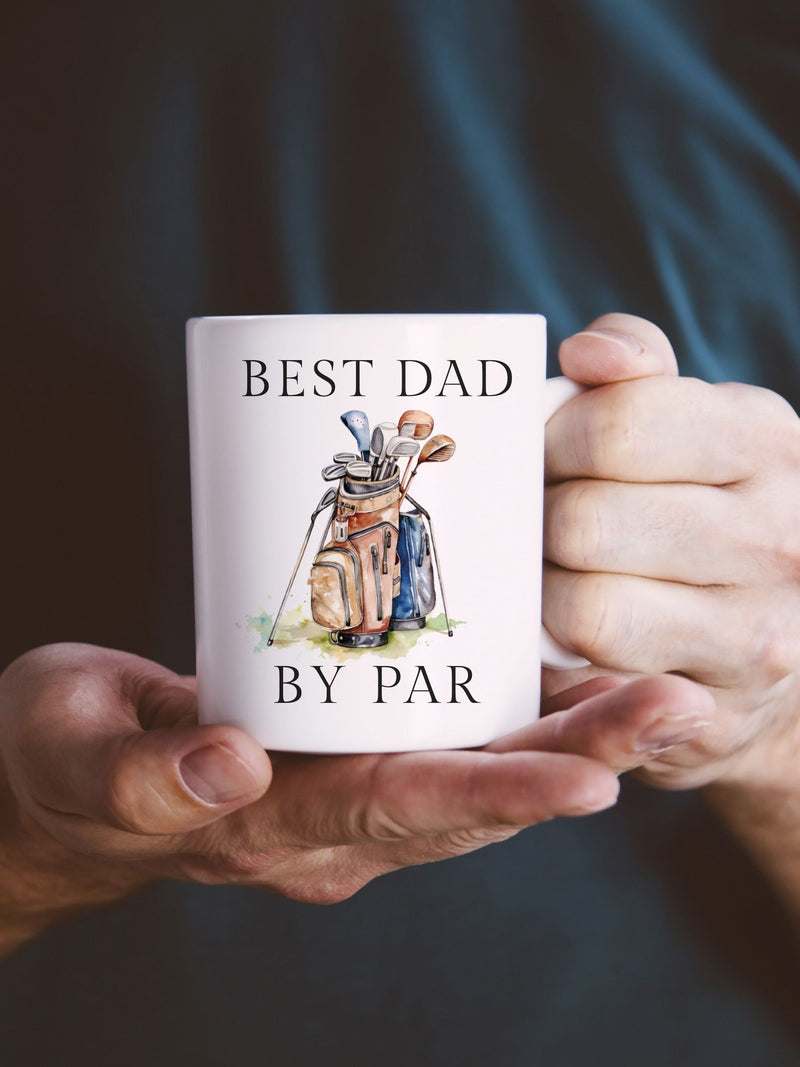 Loveabode Personalised Happy Father's Day 11oz Ceramic Mug and Coaster Set, imported from the UK