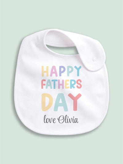 Next Little Years Personalised Happy Father's Day Baby Bib- Buy online at McGrocer