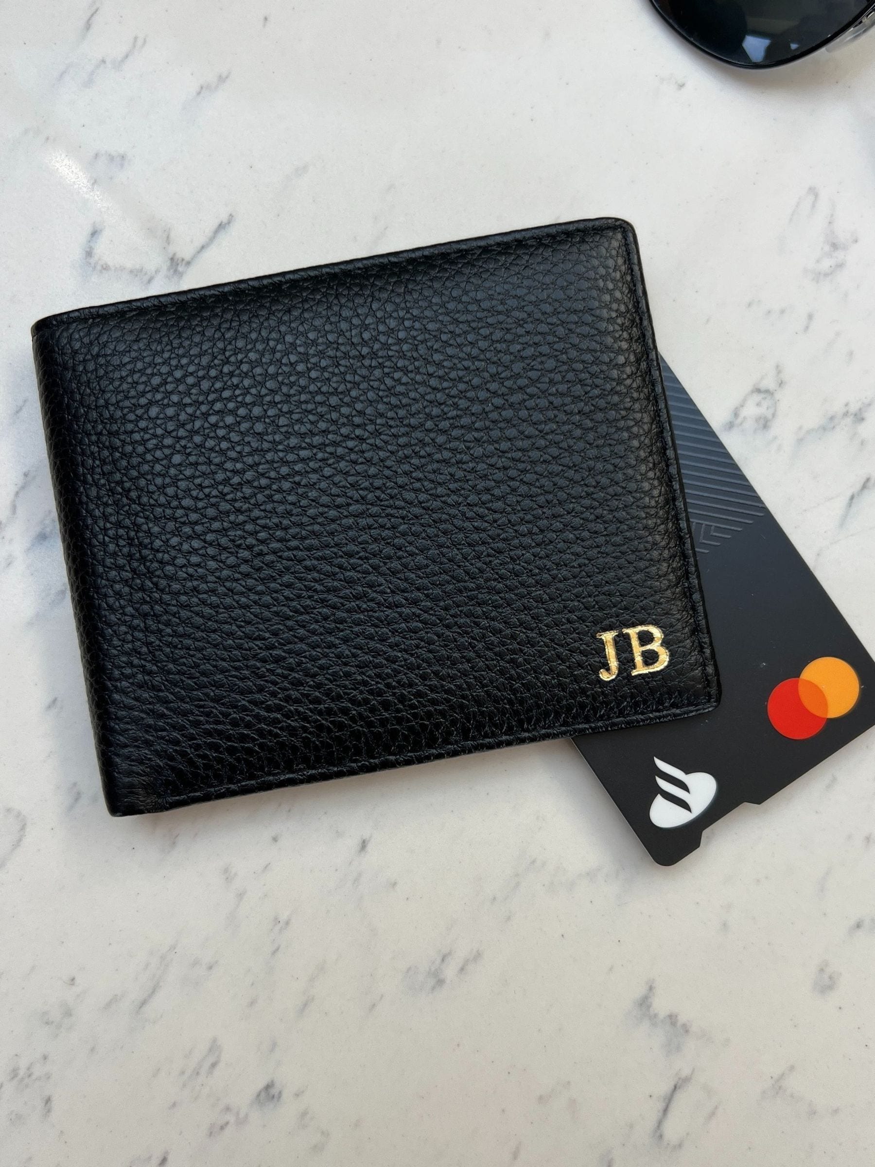 Koko Blossom personalised pebble leather wallet (British brand)