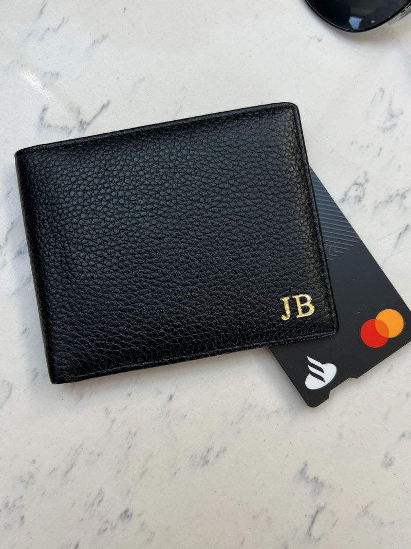 Koko Blossom personalised pebble leather wallet (British brand)