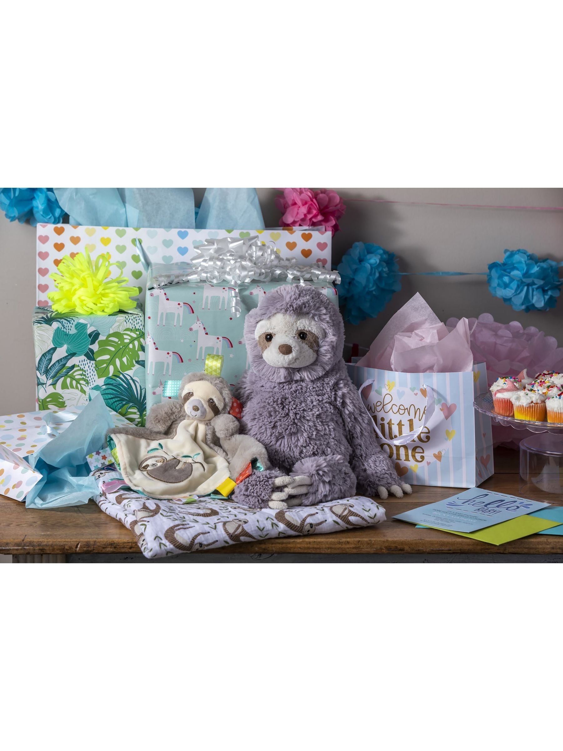Aurora World Taggies sloth baby blanket 13 inch, imported from the UK