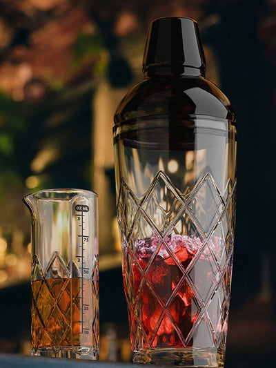 Next Jeray Clear Black/White Glass Yarai Cocktail Shaker und Jigger – online kaufen bei McGrocer