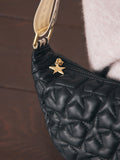 Rockett St George black quilted star strap bag, imported from the UK