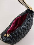 Rockett St George black quilted star strap bag, imported from the UK