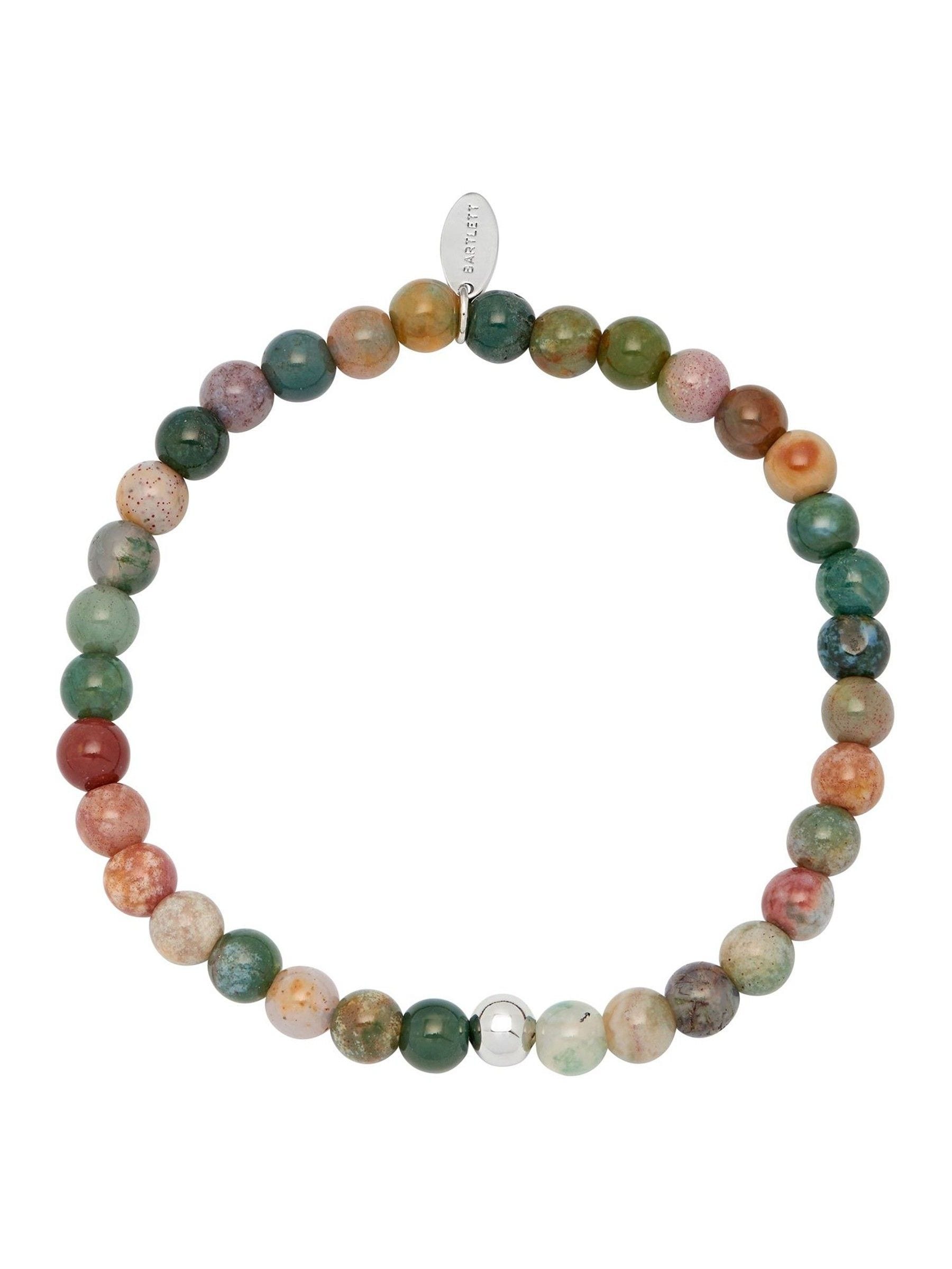 Bartlett London Silver Tone Tourmaline Beaded Bracelet - British product