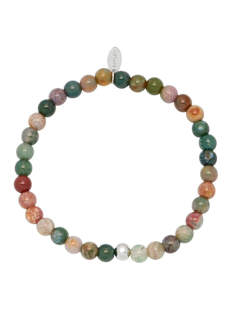 Bartlett London Silver Tone Tourmaline Beaded Bracelet - British product
