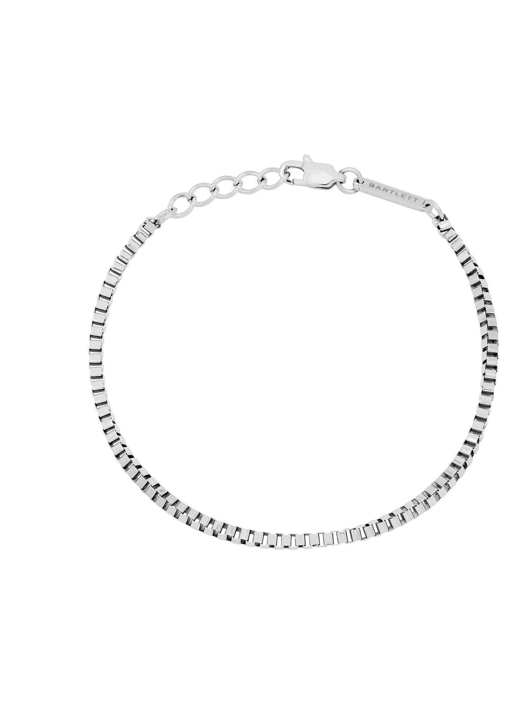 Bartlett London silver tone box chain bracelet - British product