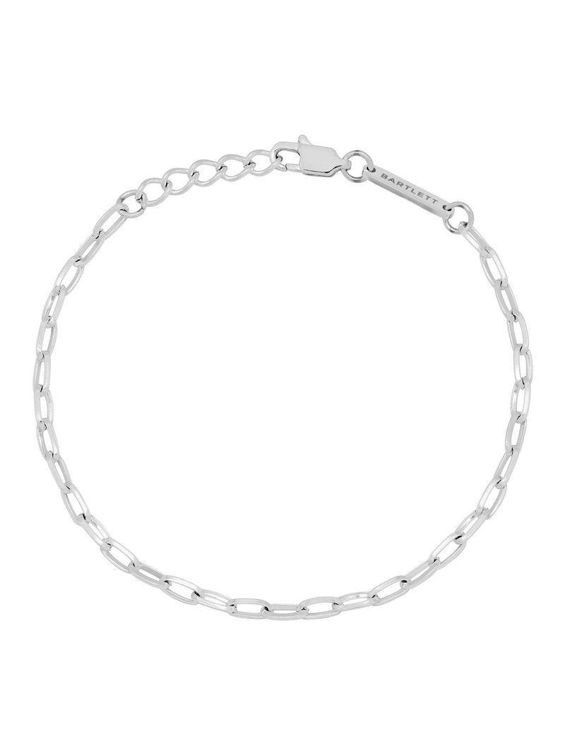 Bartlett London paperclip chain bracelet silver tone - British product