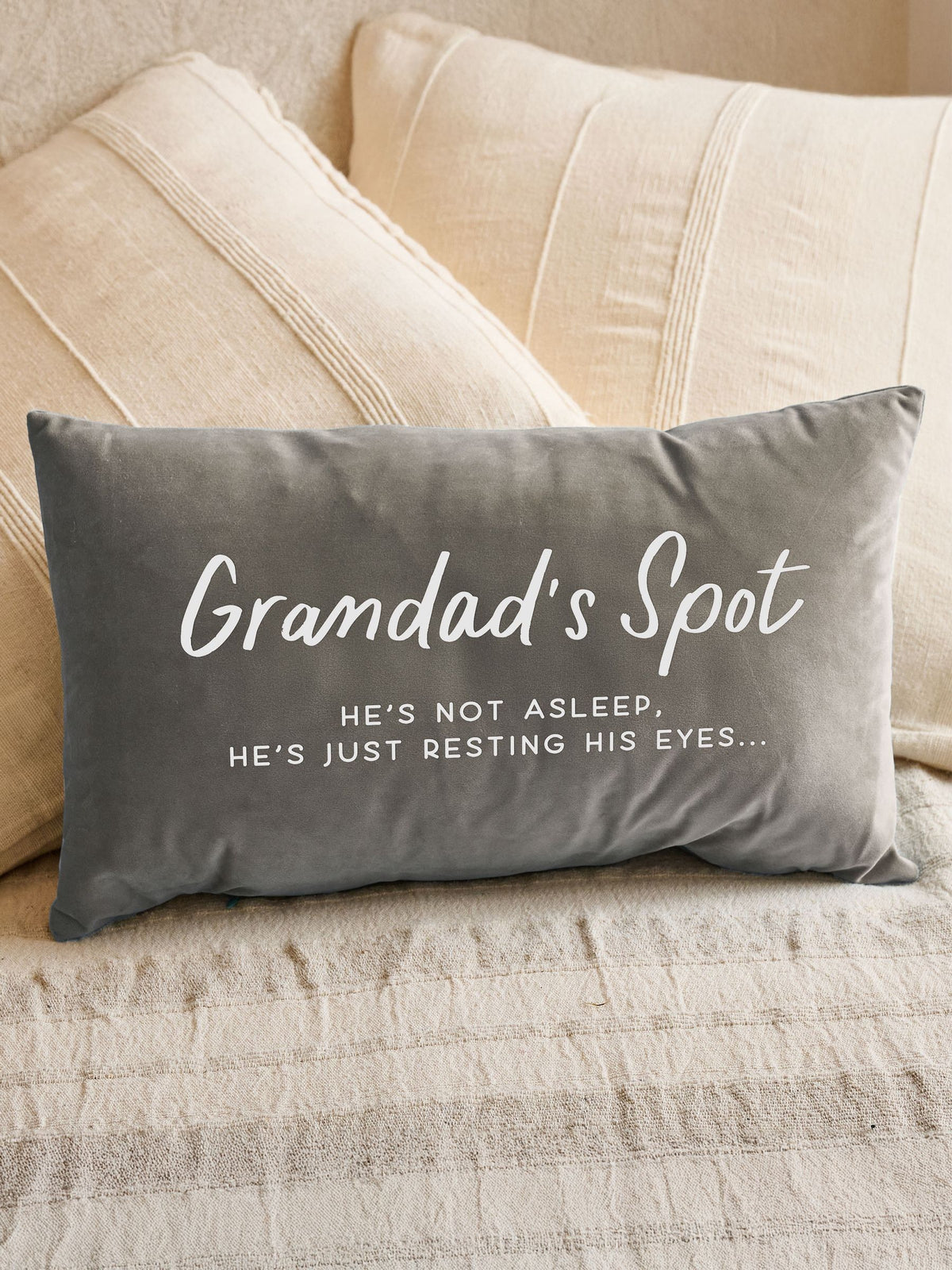 No Ordinary Gift personalised Fathers Day cushion 50x30cm (British brand)