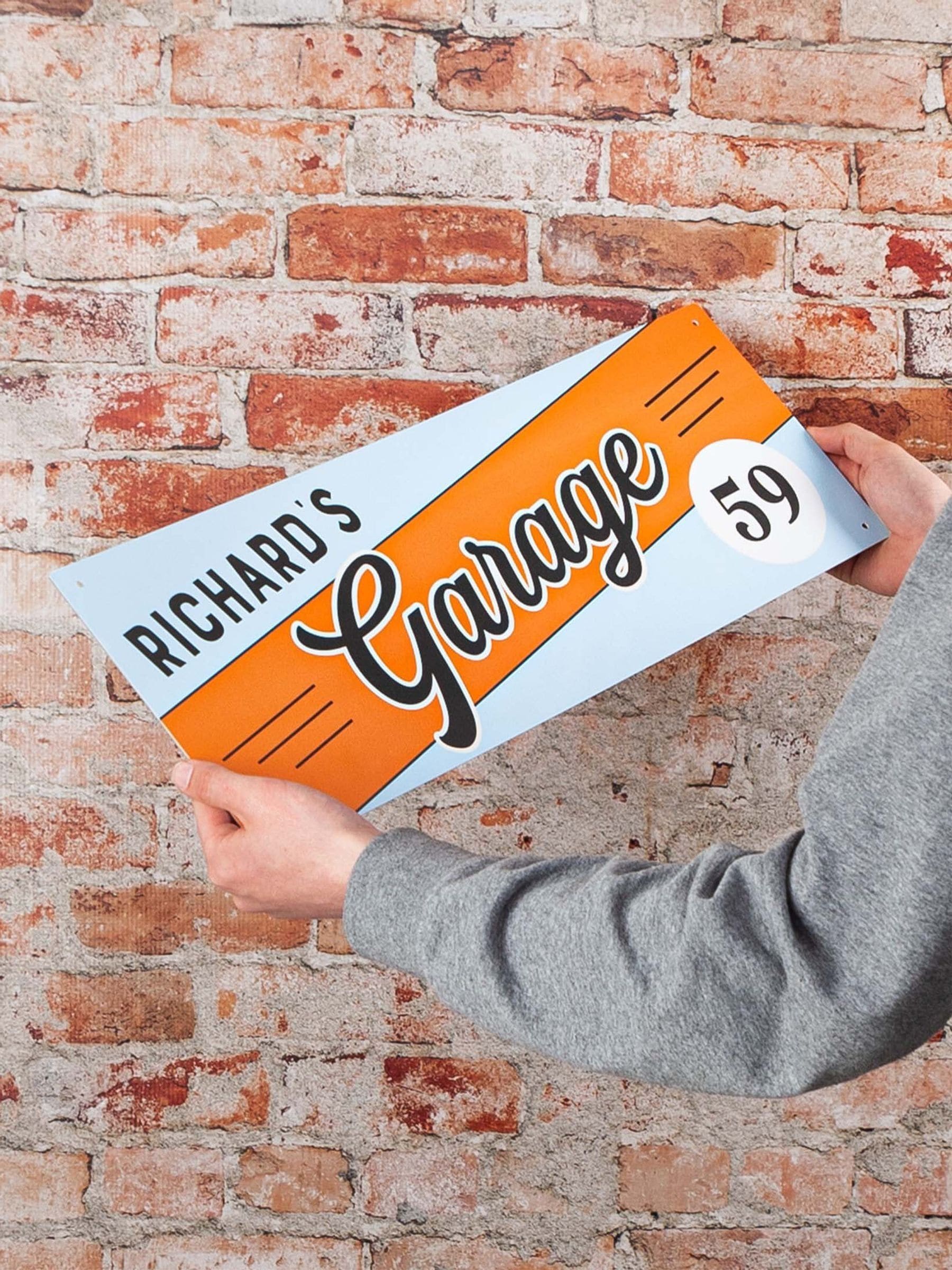 No Ordinary Gift classic stripe metal garage sign 51x30cm (British brand)