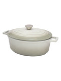 Mary Berry Grey At Home cast aluminium oval casserole dish 32cm, imported from the UK