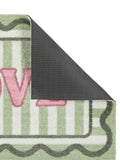 My Mat sage green scalloped love doormat 50x75 cm (British brand)