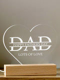 Little Years personalised Dad Love Heart night light - British product