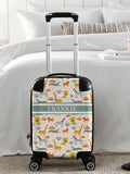 Koko Blossom personalised bright dinosaur suitcase, UK version
