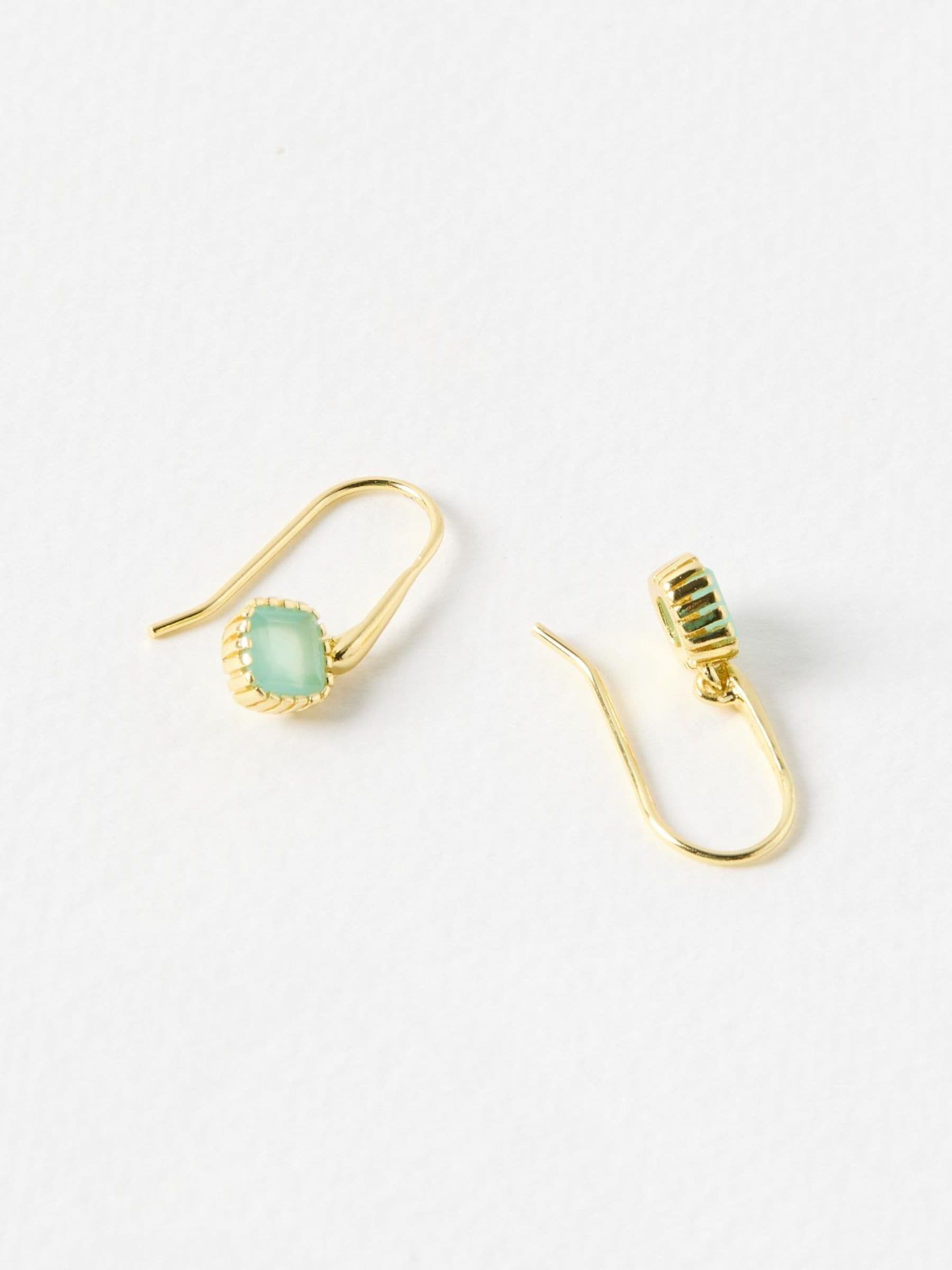 Oliver Bonas blue briar aquamarine drop earrings, imported from the UK