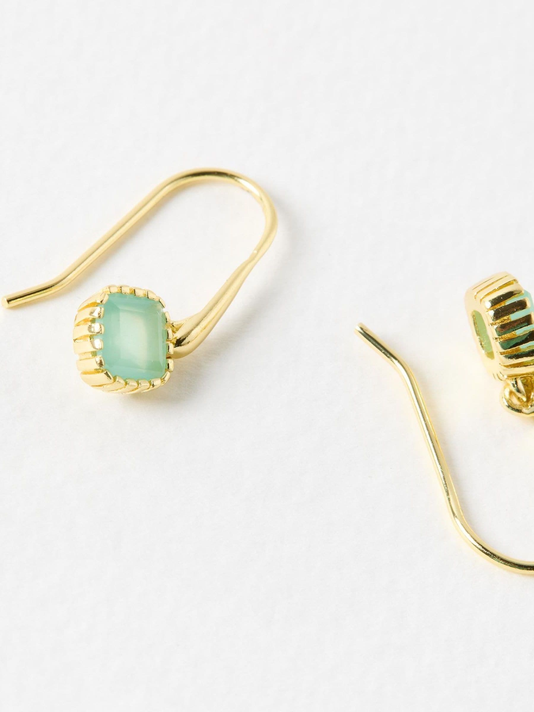 Oliver Bonas blue briar aquamarine drop earrings, imported from the UK