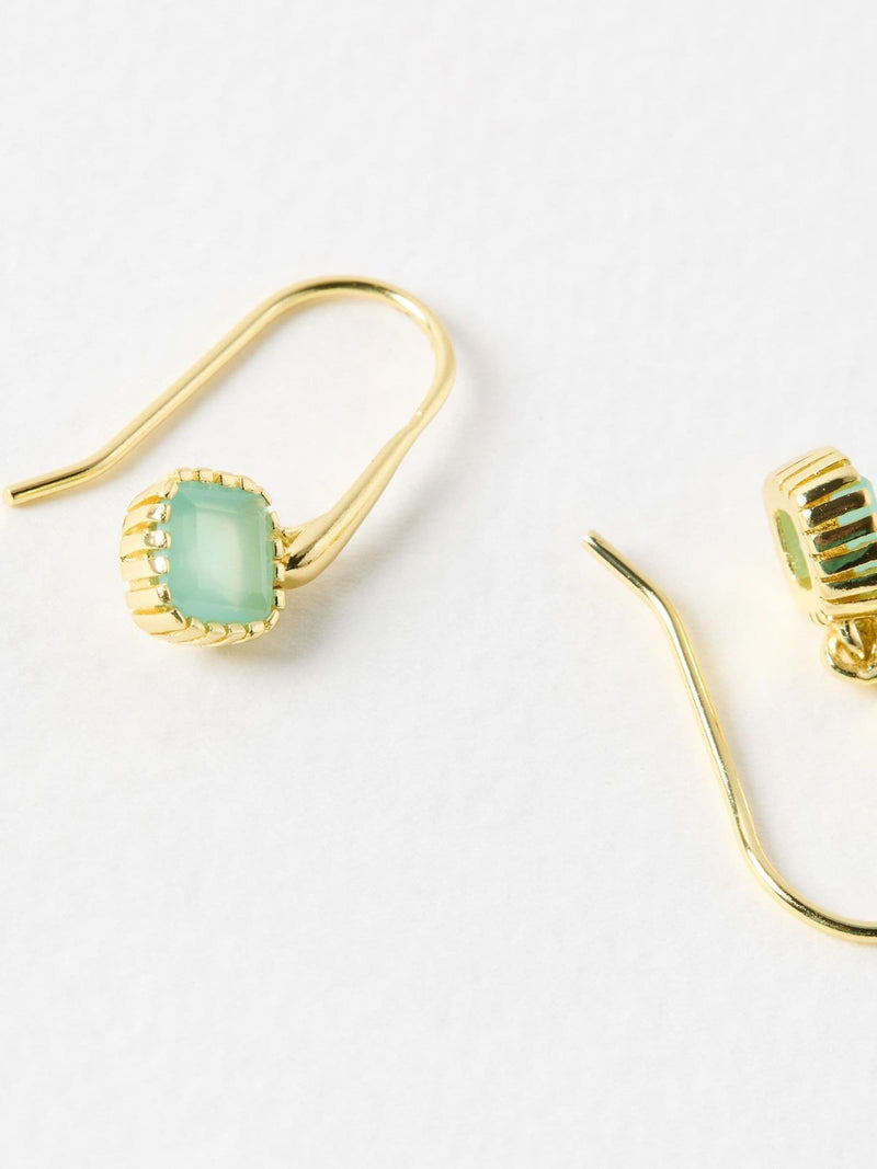 Oliver Bonas blue briar aquamarine drop earrings, imported from the UK