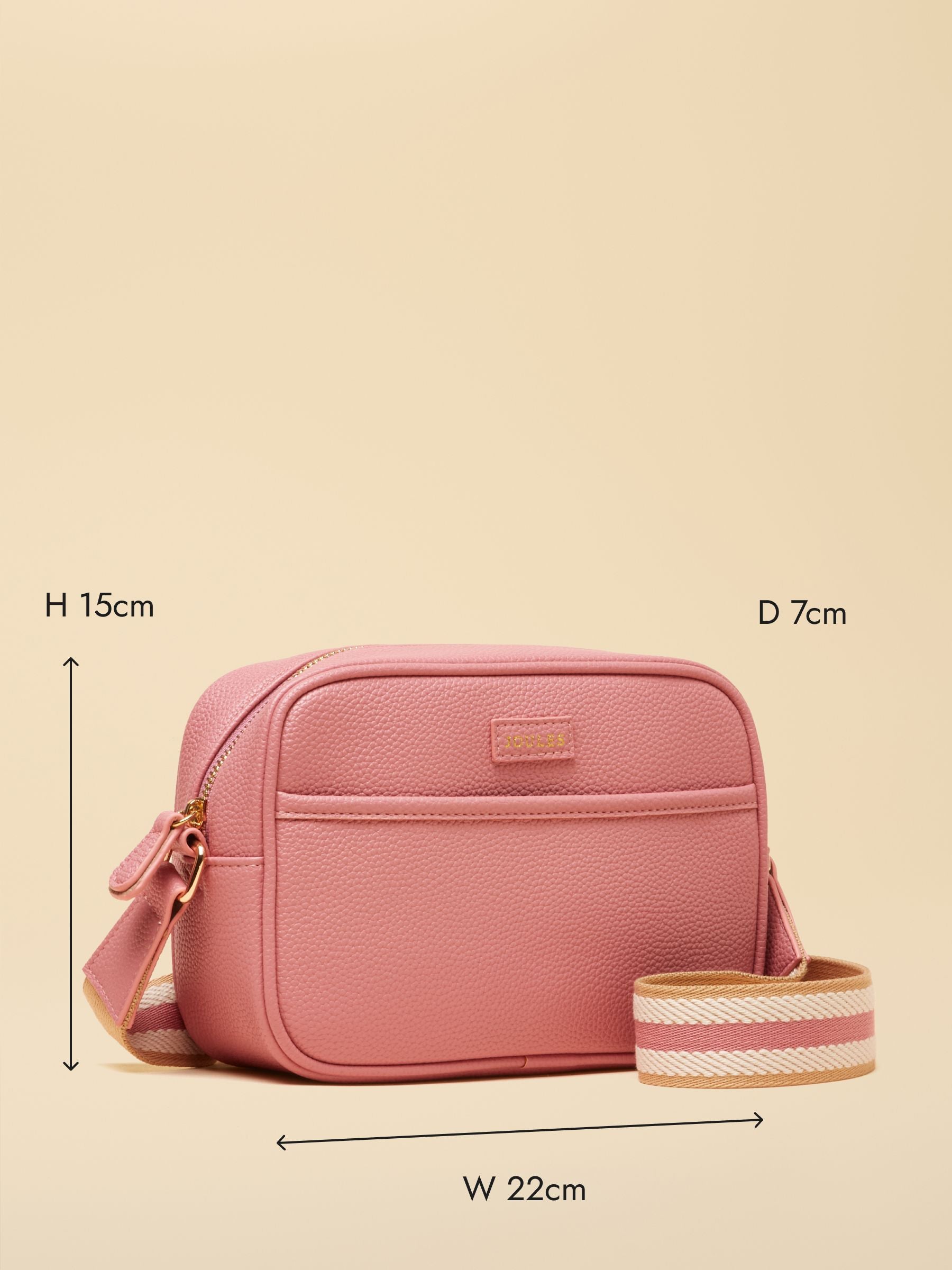 Joules Trent pink cross body bag with adjustable strap - British product