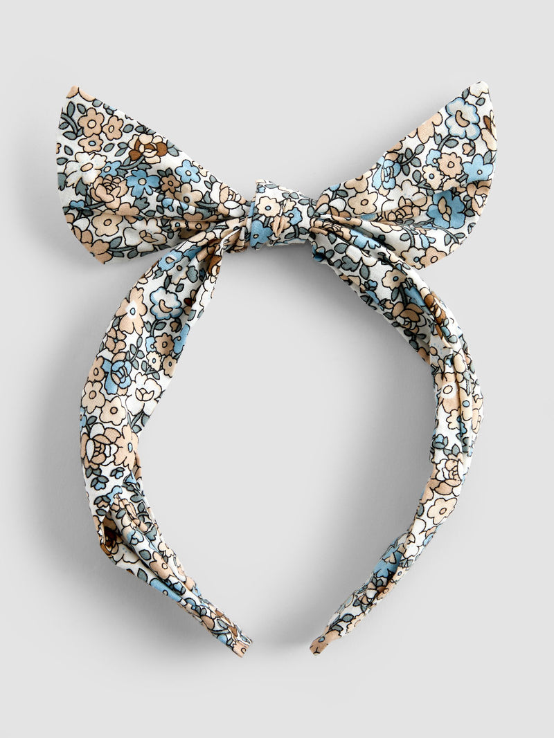 JoJo Maman Bébé blue ditsy floral print headband - British product