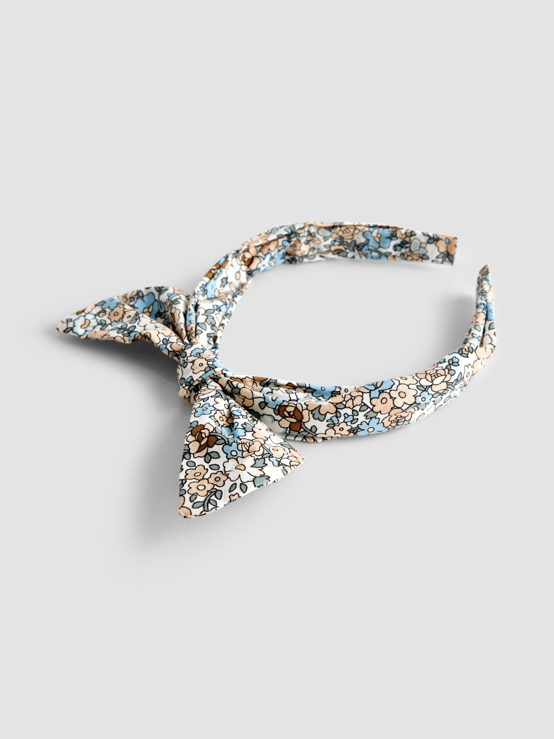 JoJo Maman Bébé blue ditsy floral print headband - British product