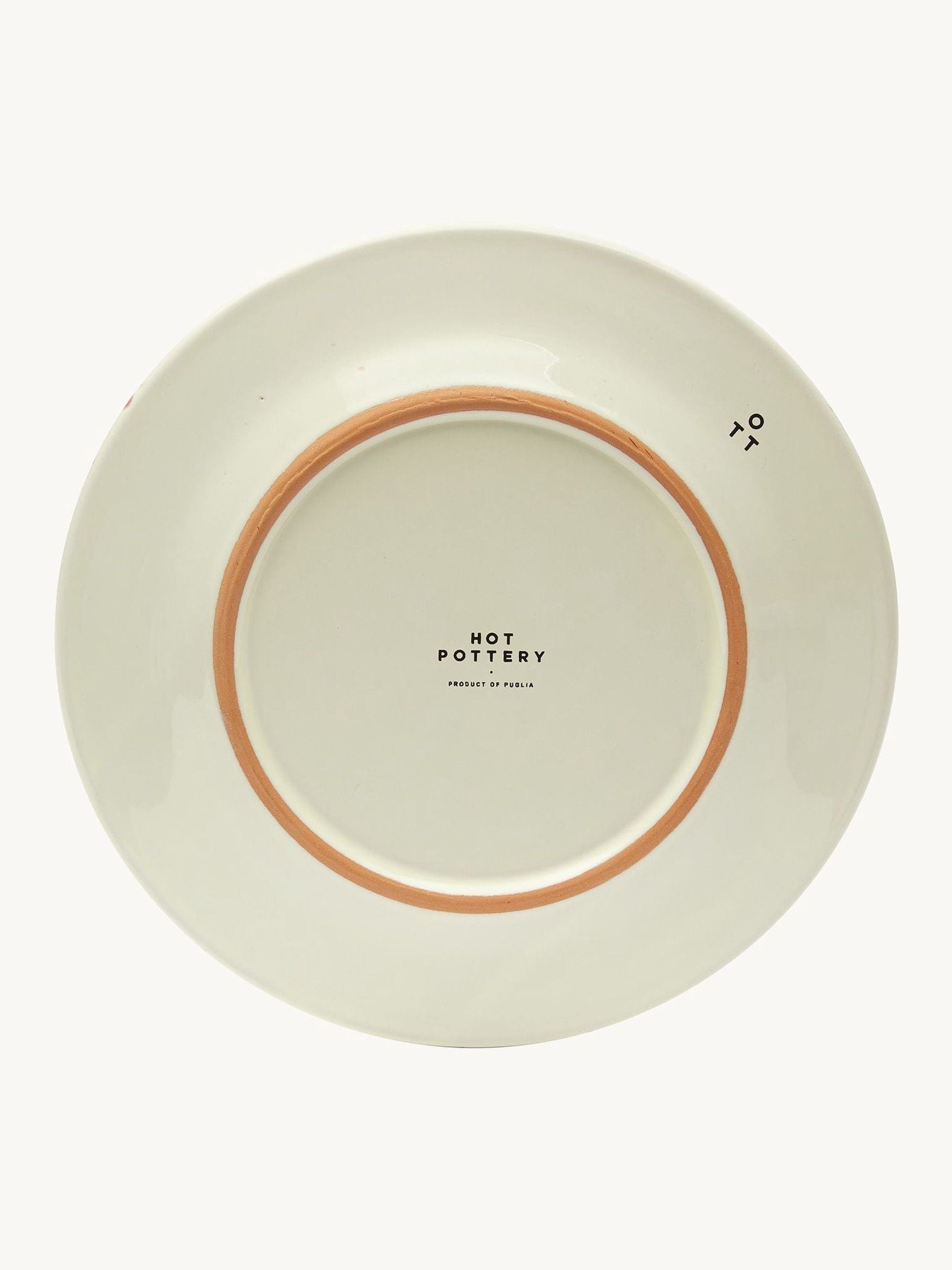Hot Pottery set of 4 cranberry splatter side plates (British brand)