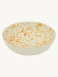 Hot Pottery burnt orange splatter pasta bowls - British product