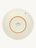 Hot Pottery burnt orange splatter pasta bowls - British product