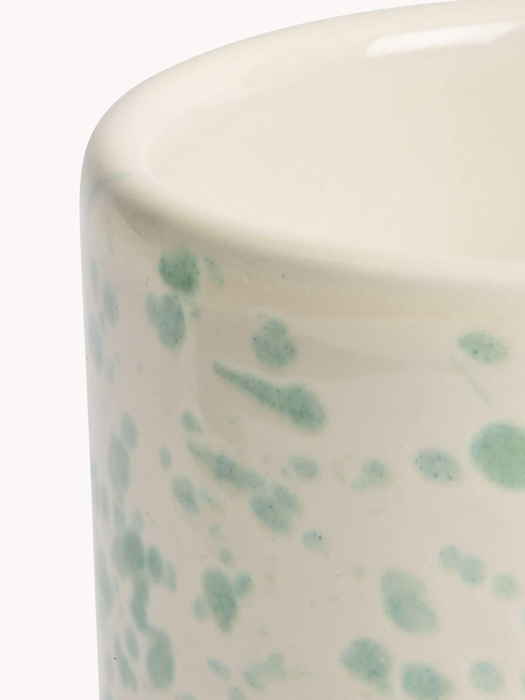 Hot Pottery pistachio splatter mugs set of 4 (British brand)