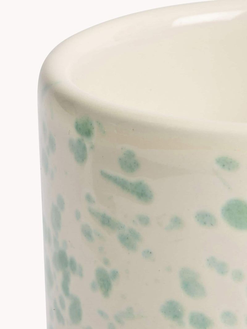 Hot Pottery pistachio splatter mugs set of 4 (British brand)
