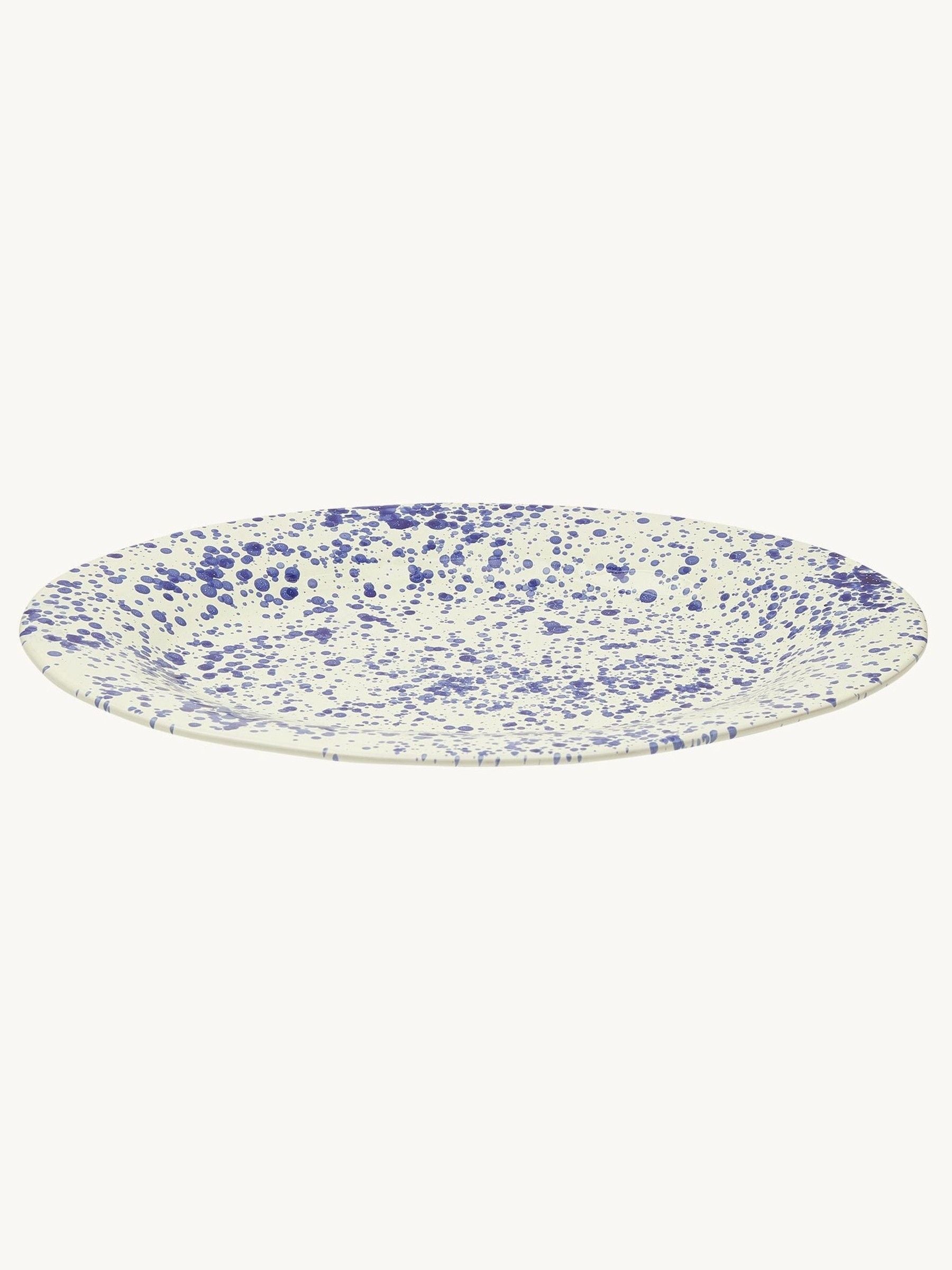 Hot Pottery blueberry splatter serving platter, imported from the UK