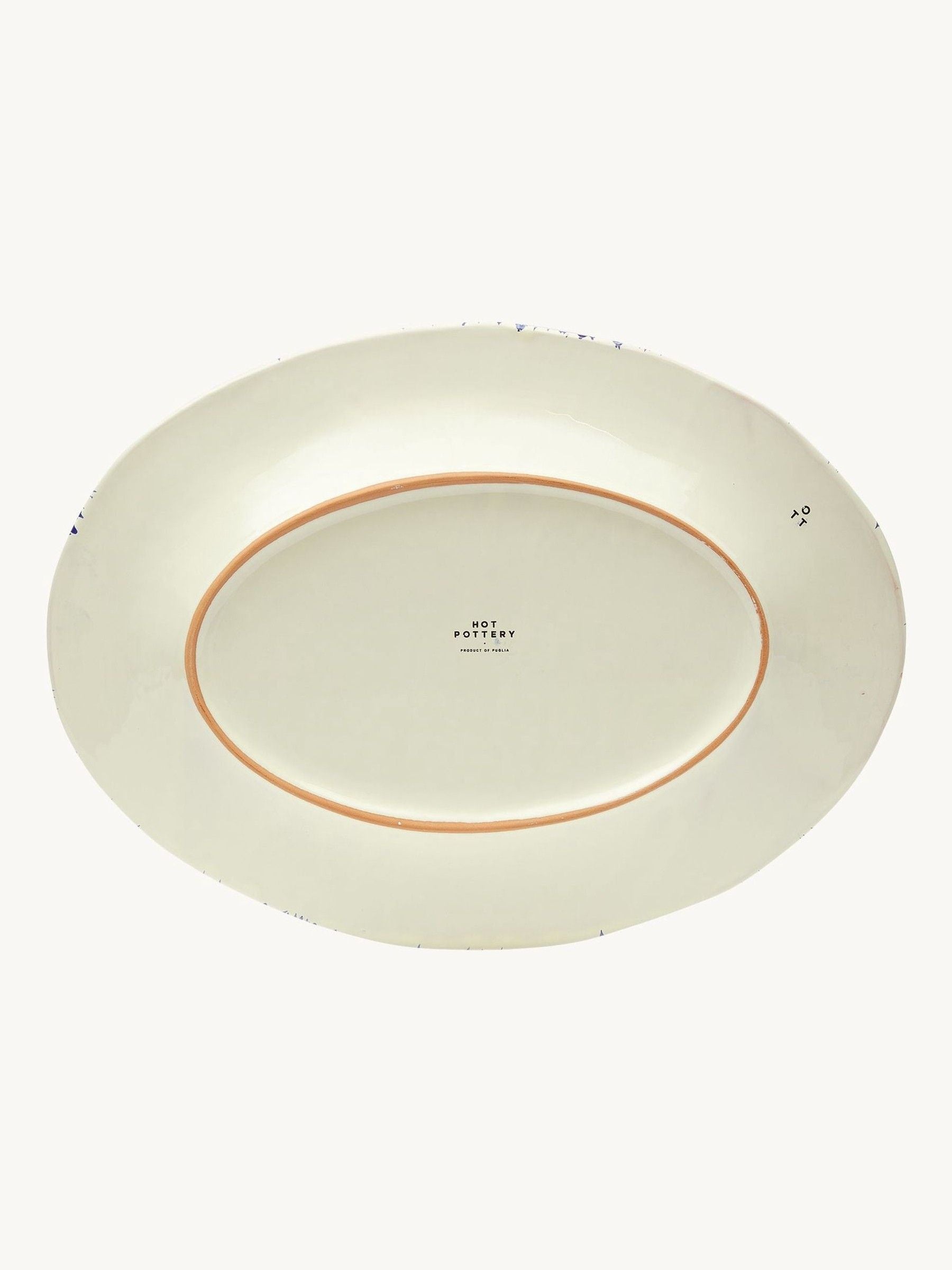 Hot Pottery blueberry splatter serving platter, imported from the UK